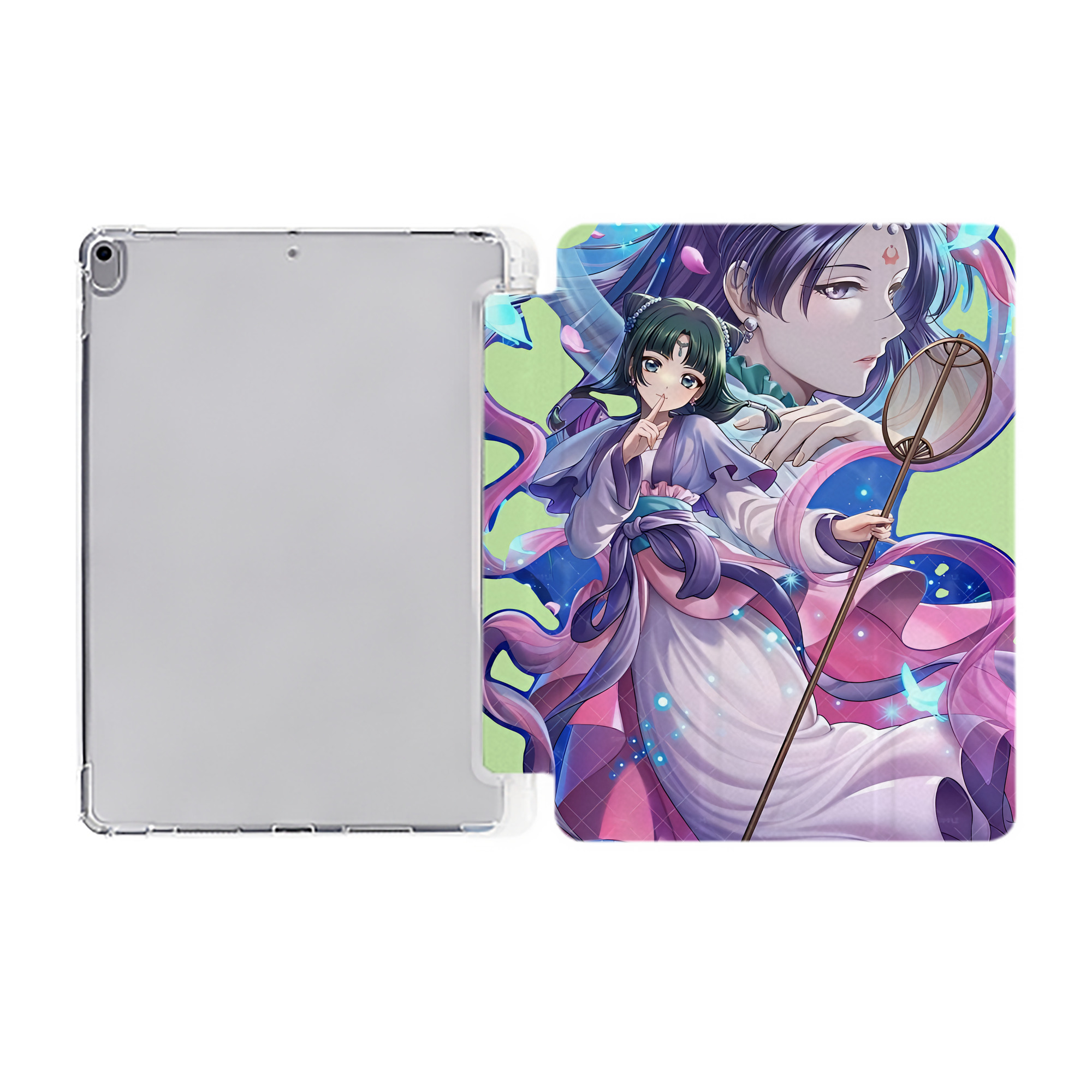 （画像用） 薬屋のひとりごと The Apothecary Diaries IPad ケース ペン収納付き 三つ折りスタンド PUレザー×シリコン 対応機種9.5/10.5/10.9インチ